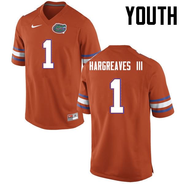 NCAA Florida Gators Vernon Hargreaves III Youth #1 Nike Orange Stitched Authentic College Football Jersey AMY7064KF